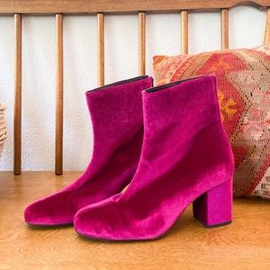 Free People Velvet Booties